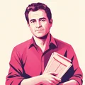 Illustrated portrait of Rhys Calder